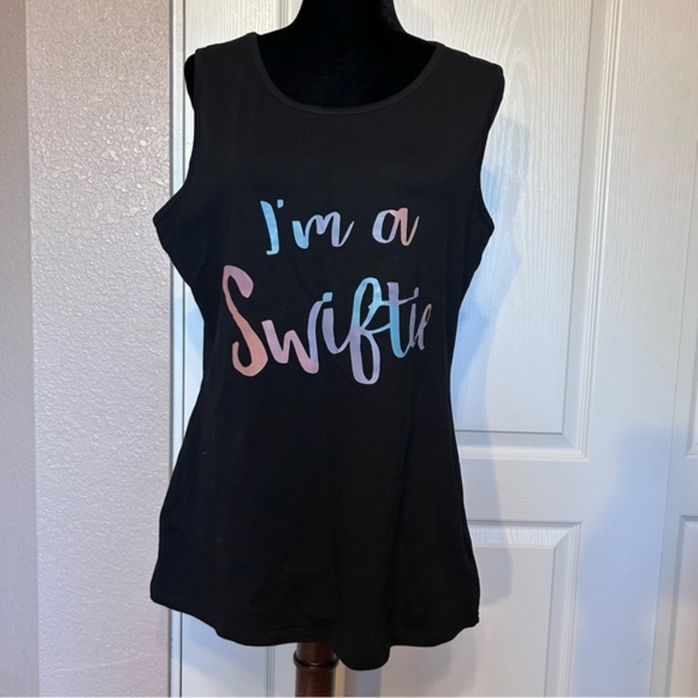 NWOT I’m a‎ Swiftie Black Tank Top Sleeveless Shirt Size XXL